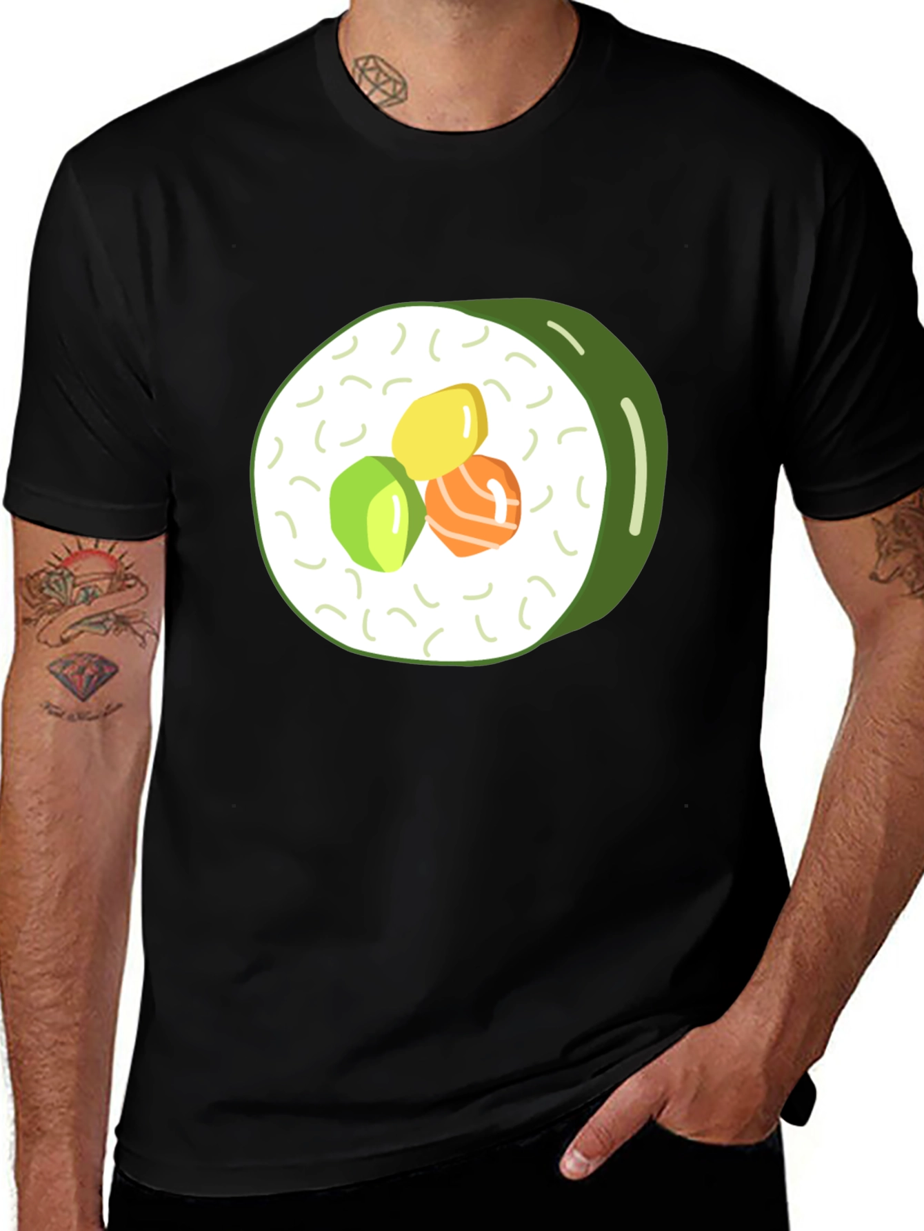 Sushi Roll Graphic Tee - Casual Comfort