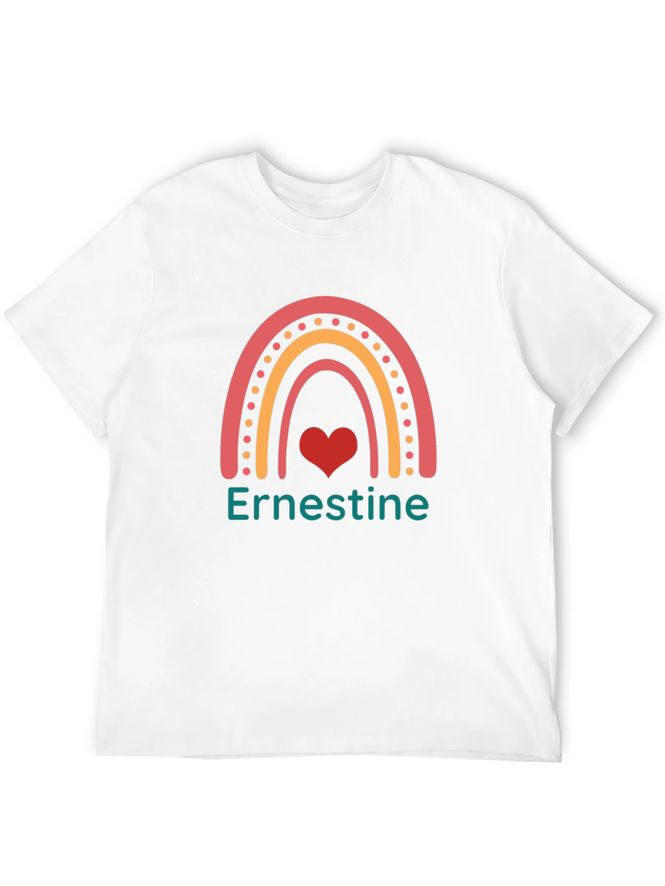 Ernestine Rainbow Heart Black Tee