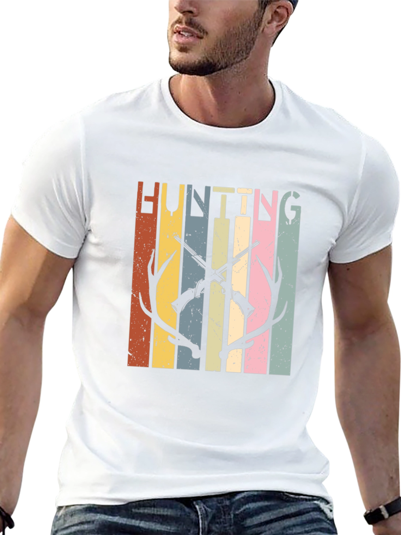 Hunting Graphic Tee - Retro Style