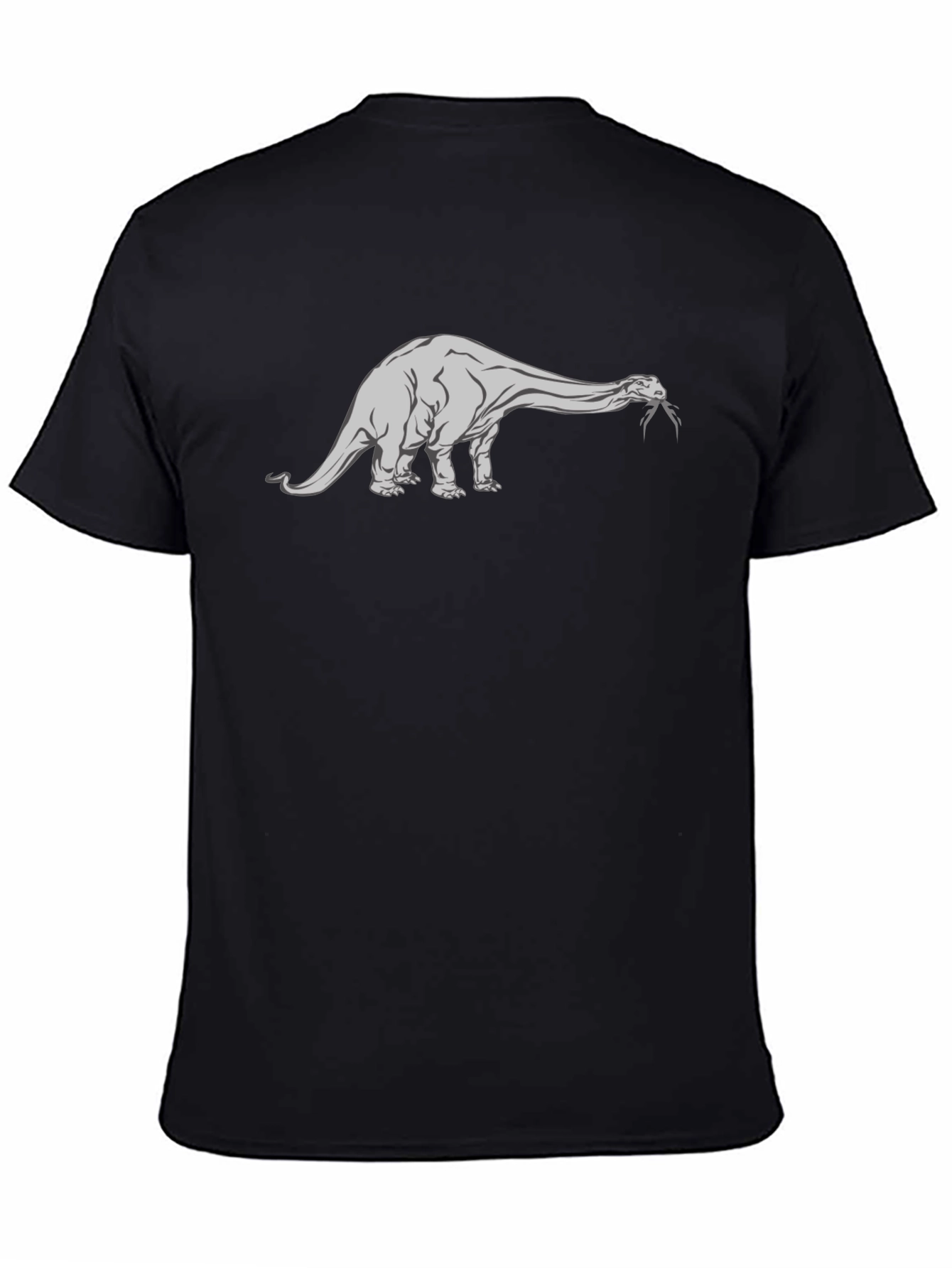 Dinosaur Graphic Tee - Black Cotton T-Shirt