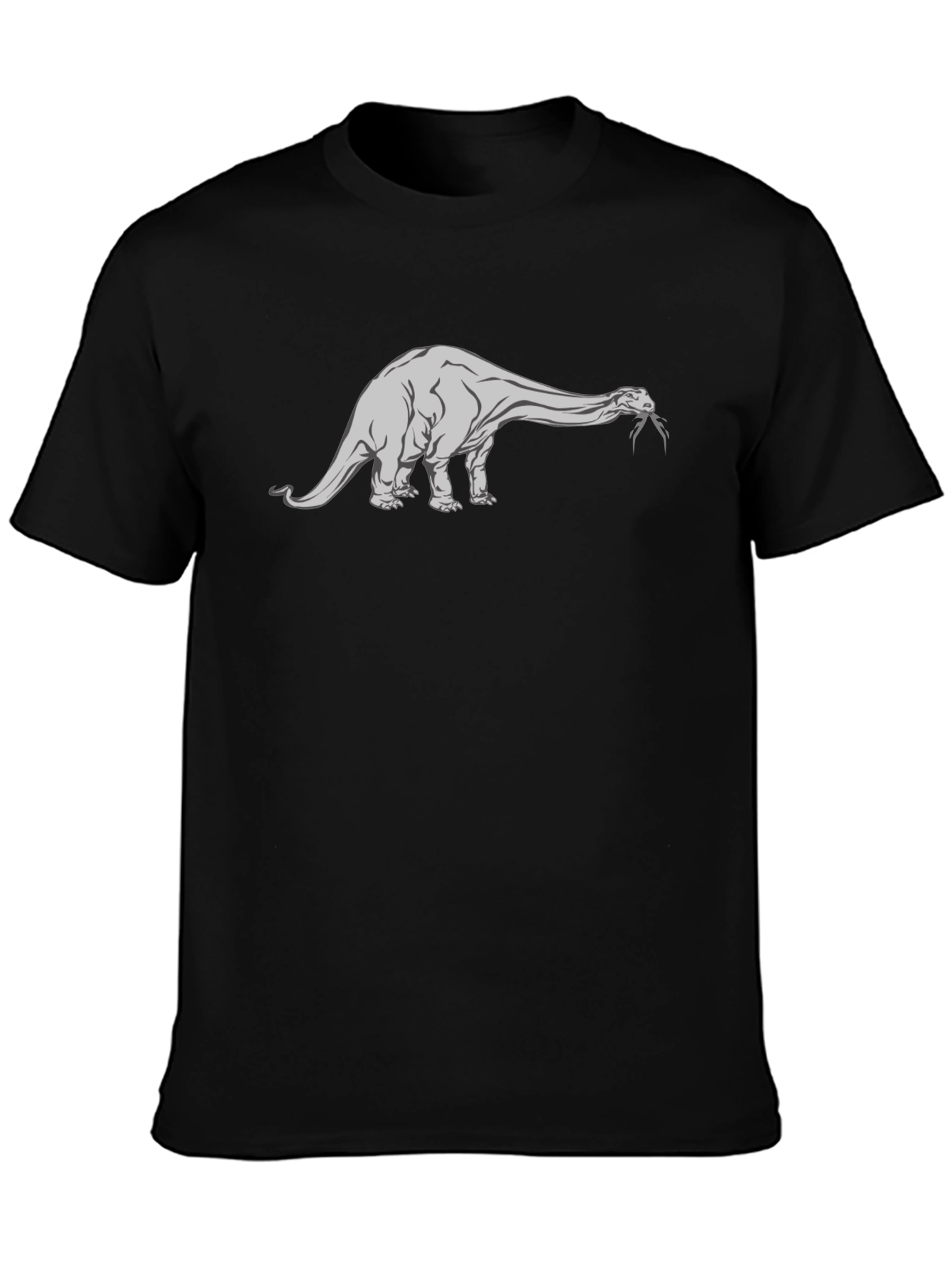 Dinosaur Graphic Tee - Black Cotton T-Shirt