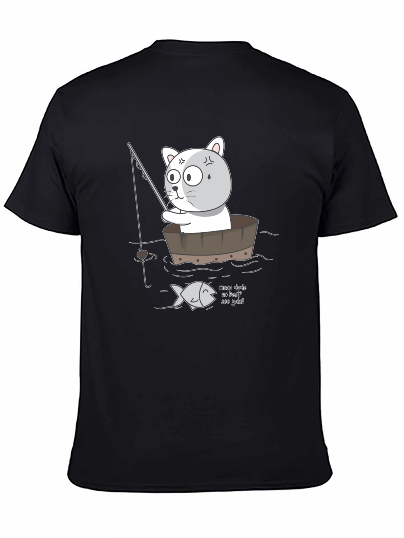 Funny Cat Fishing T-Shirt