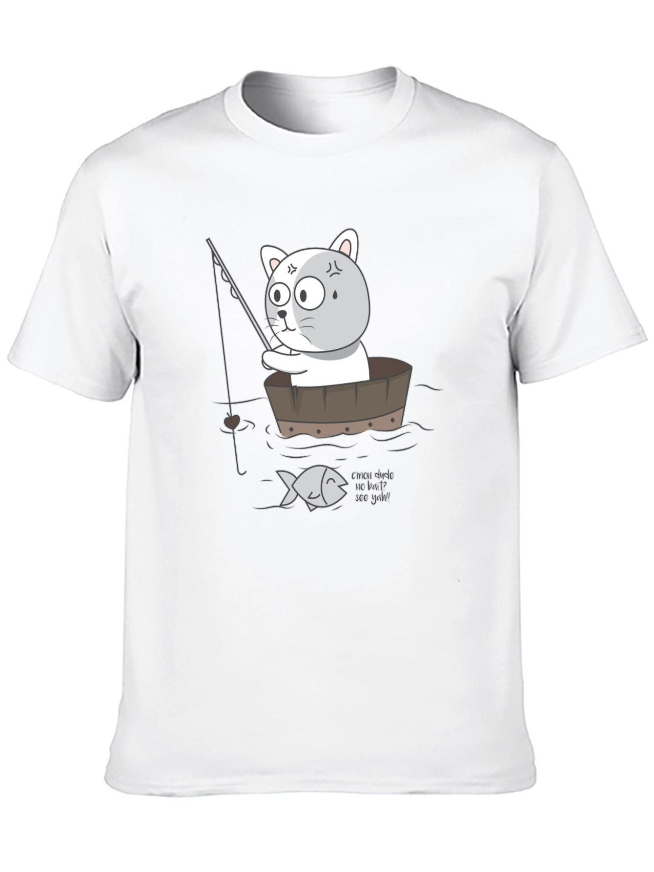 Funny Cat Fishing T-Shirt