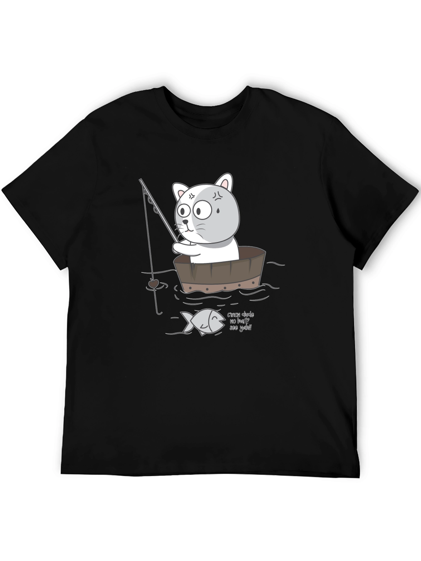 Funny Cat Fishing T-Shirt