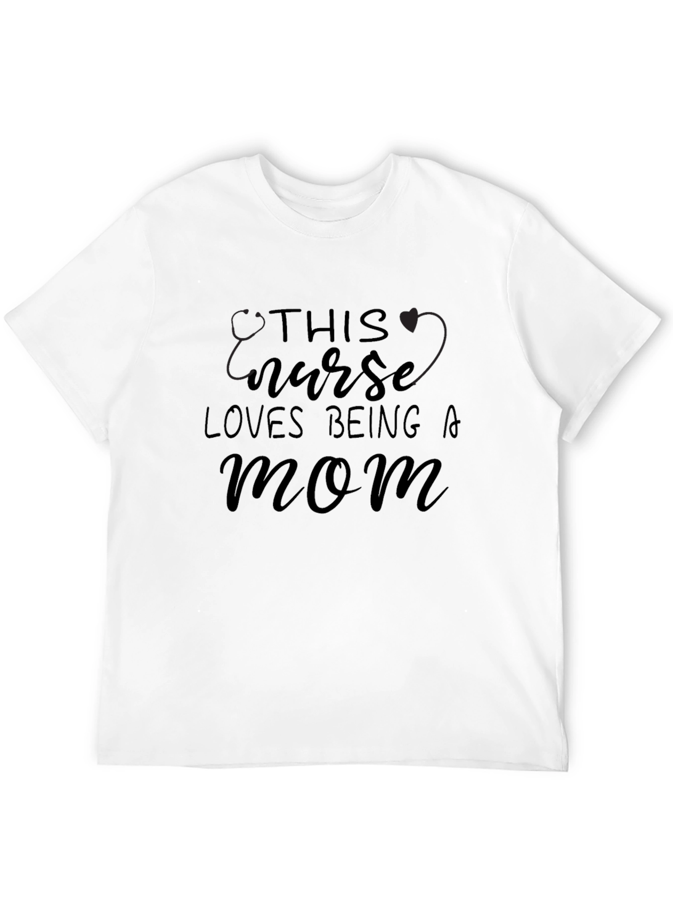 Nurse Mom Graphic T-Shirt - Black