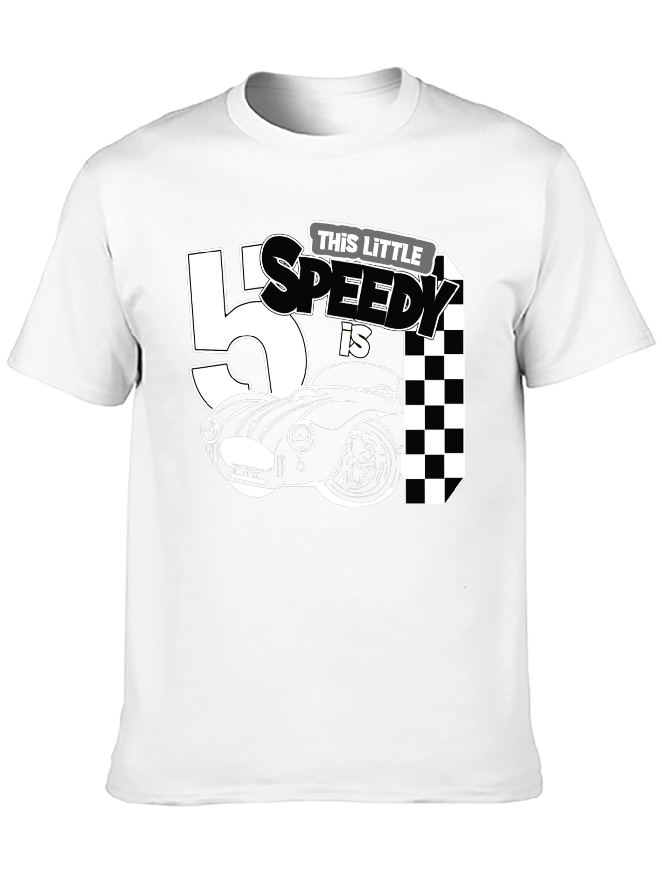 This Little Speedy is 5 Birthday T-Shirt