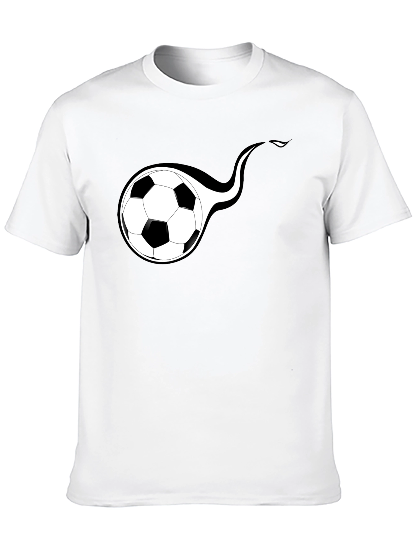 Soccer Ball Graphic Tee - Black