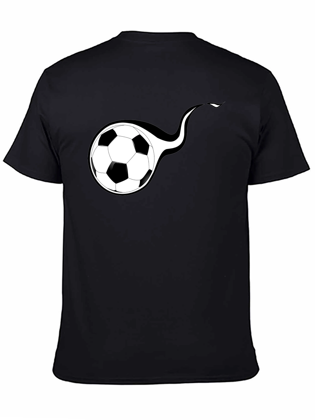 Soccer Ball Graphic Tee - Black