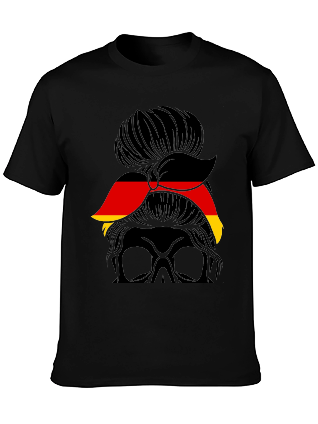 German Flag Messy Bun T-Shirt