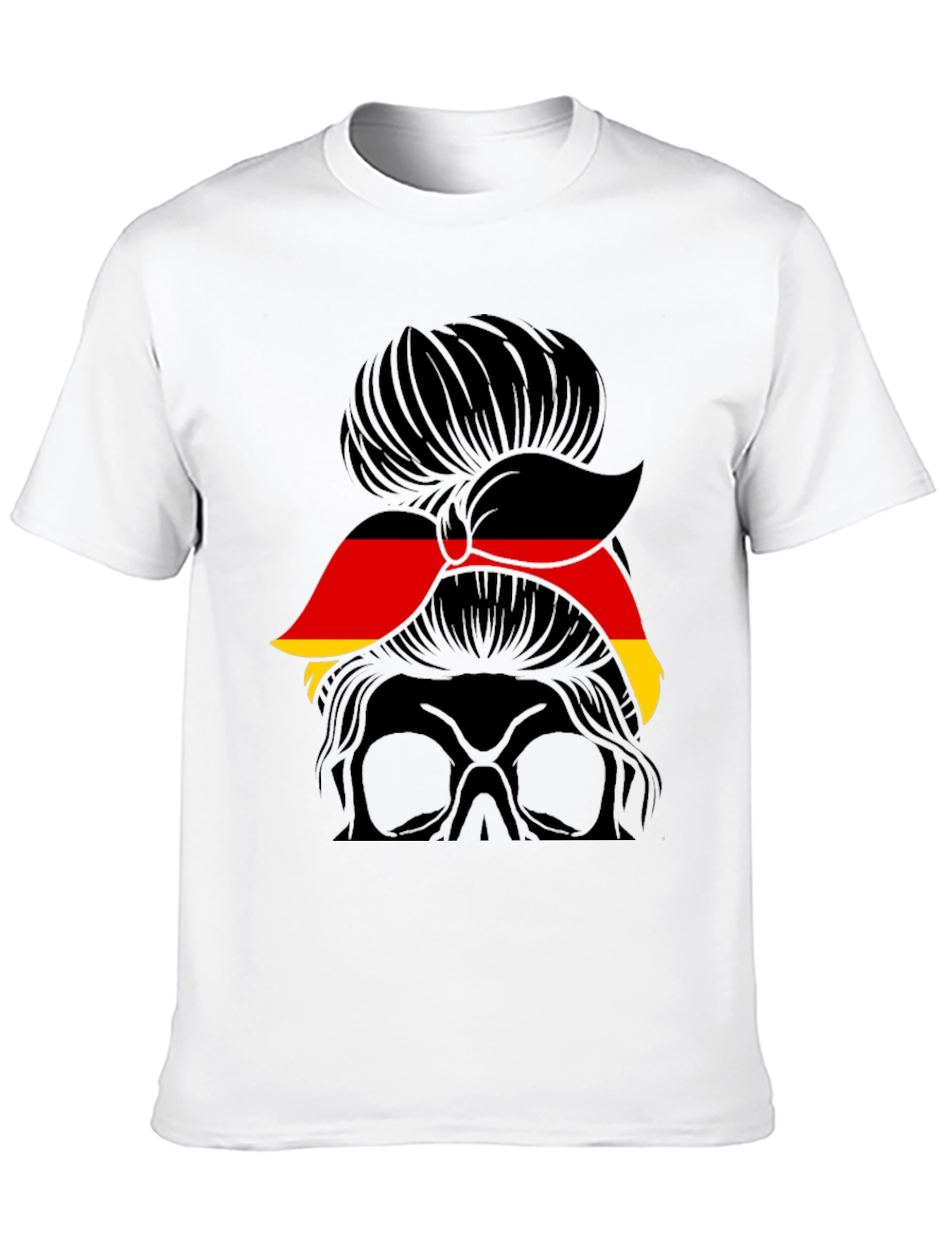 German Flag Messy Bun T-Shirt