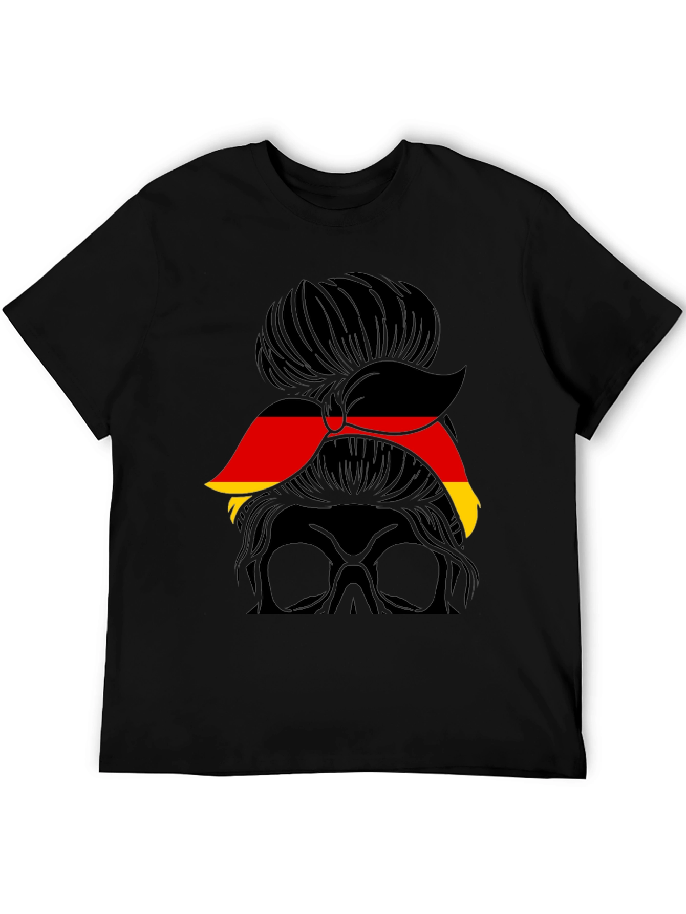 German Flag Messy Bun T-Shirt