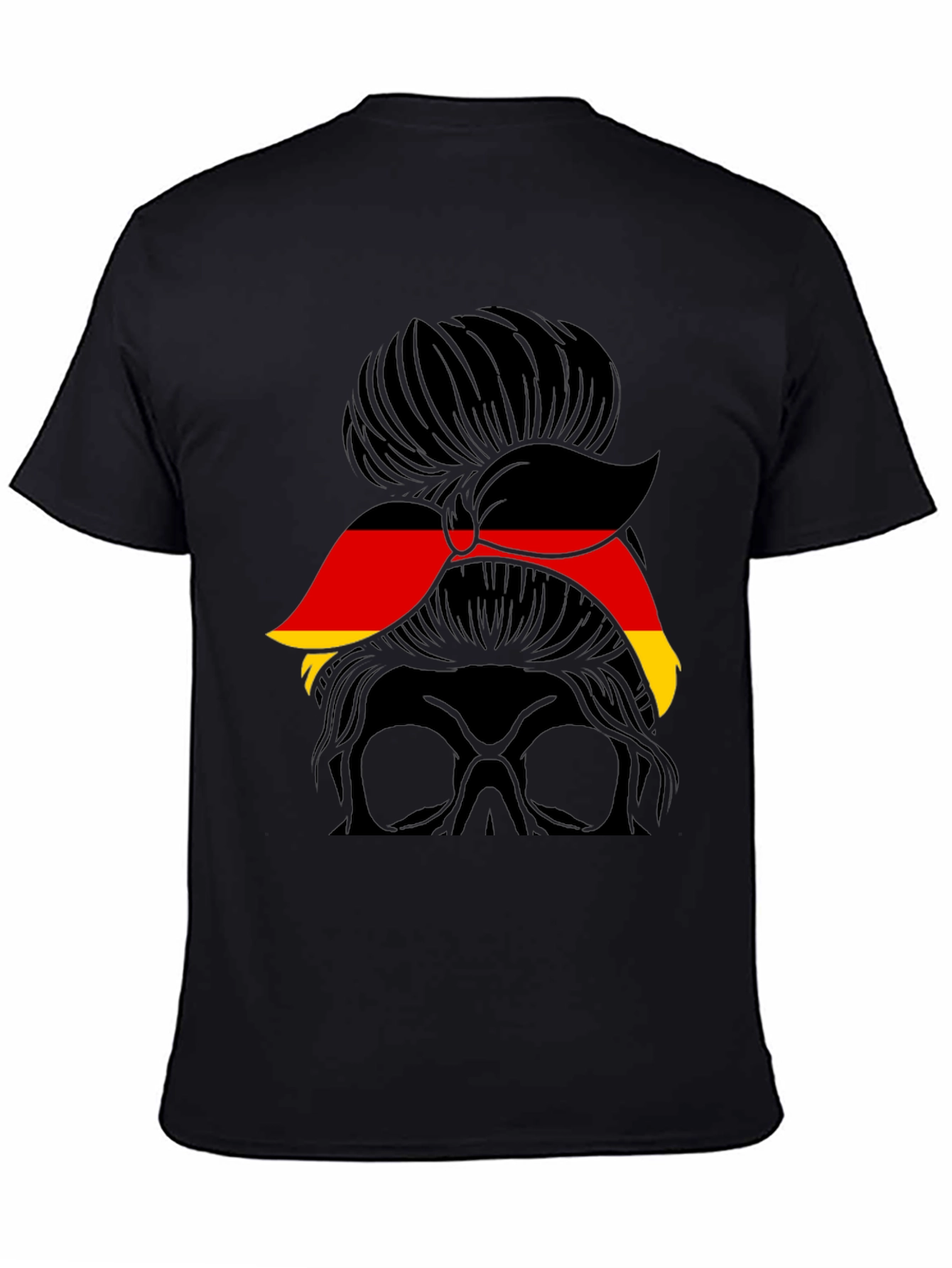 German Flag Messy Bun T-Shirt