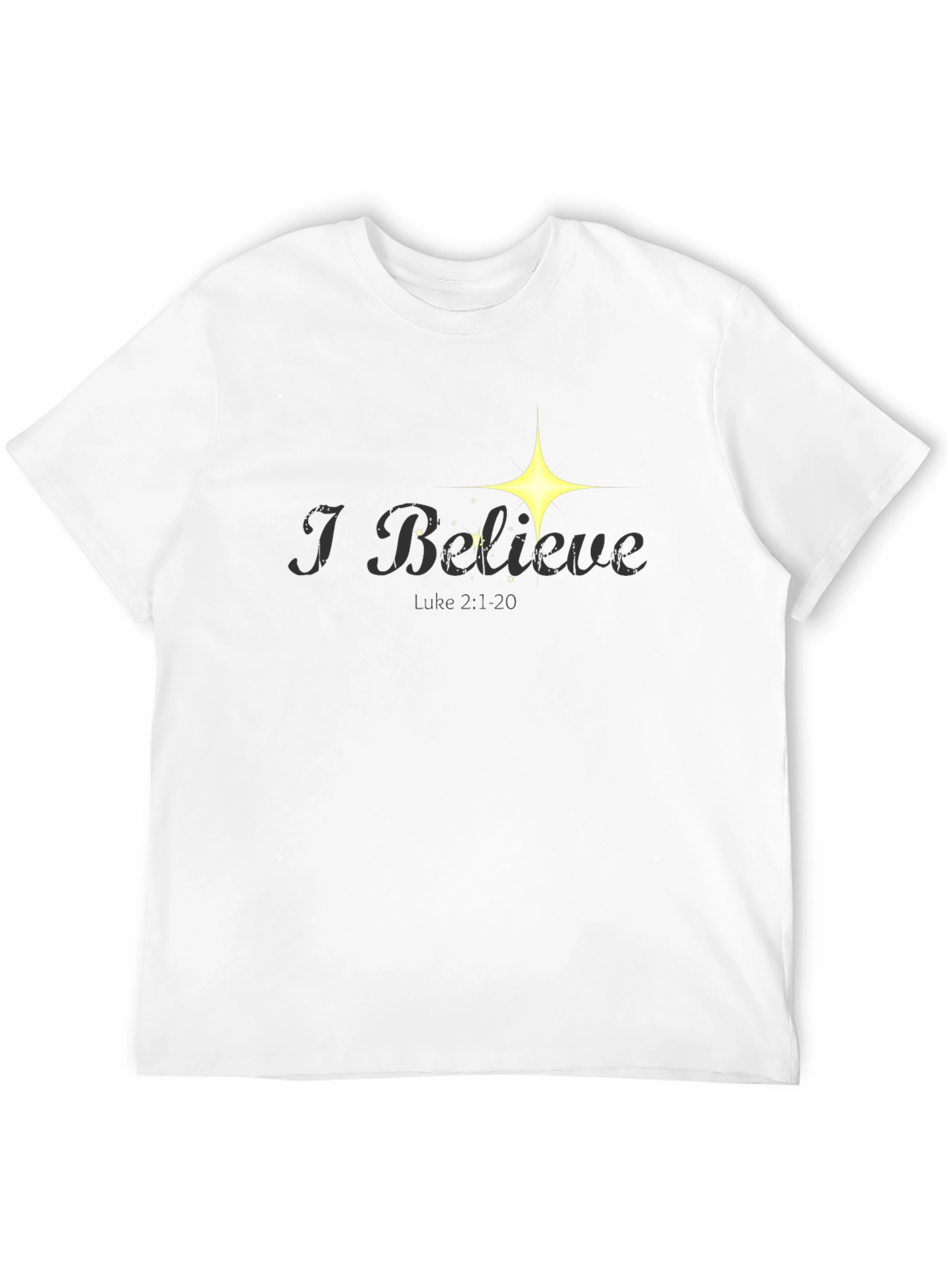 I Believe Star Graphic Black T-Shirt
