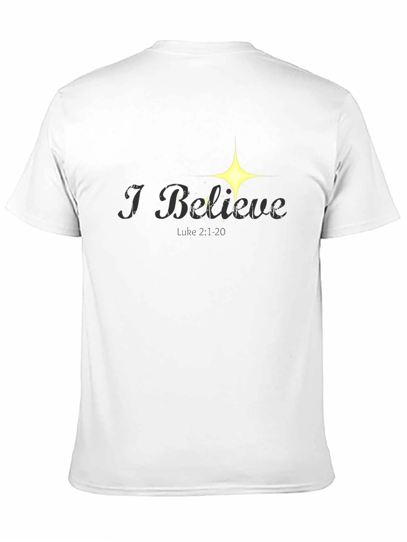 I Believe Star Graphic Black T-Shirt