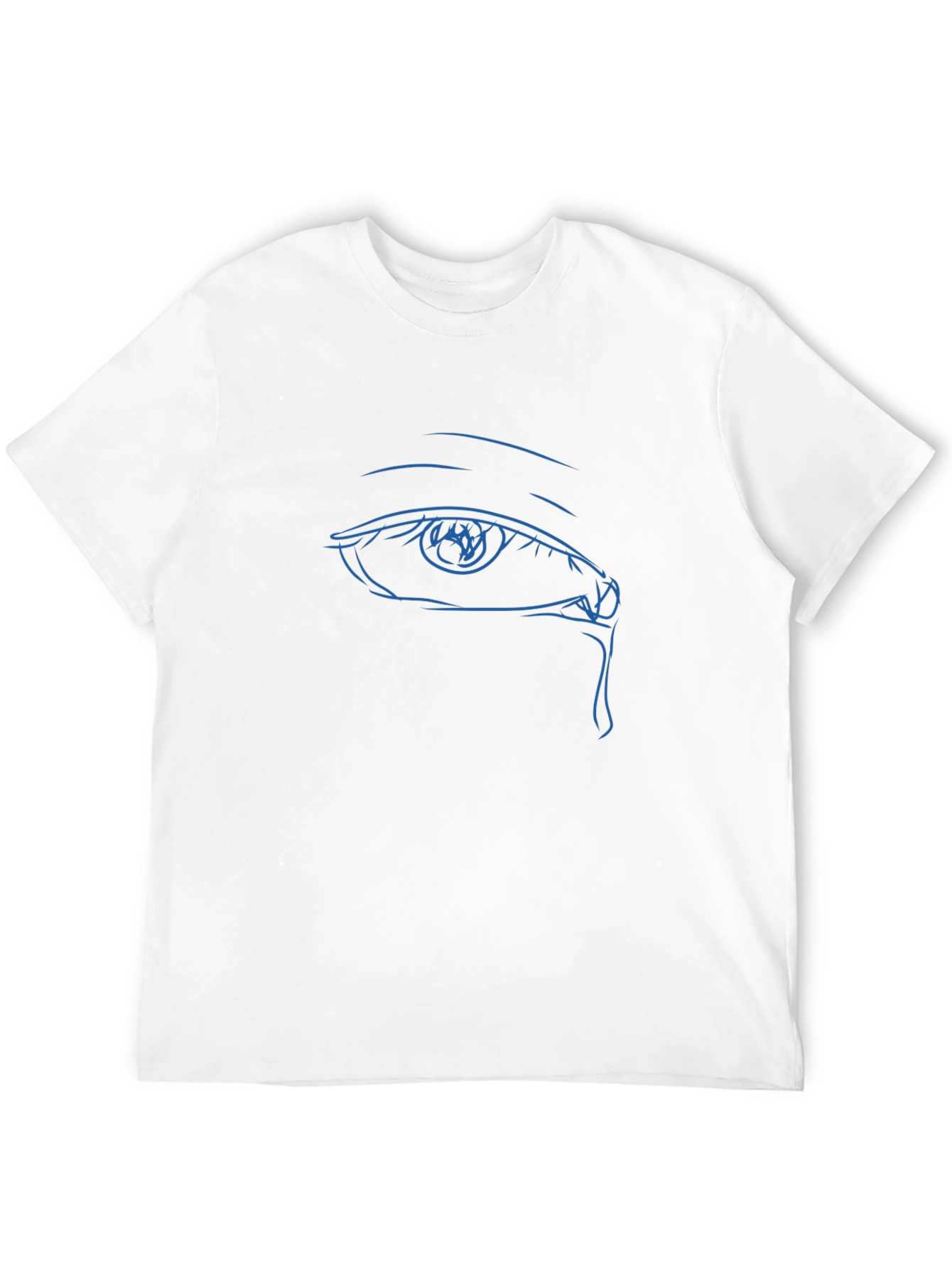 Mens Black T-Shirt with Blue Eye Graphic