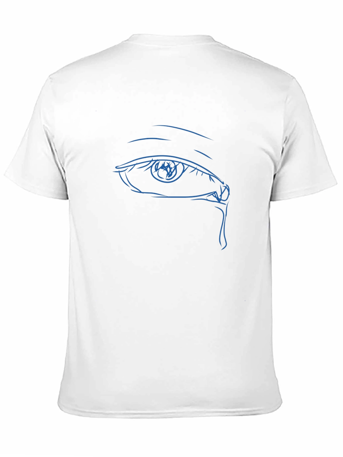 Mens Black T-Shirt with Blue Eye Graphic