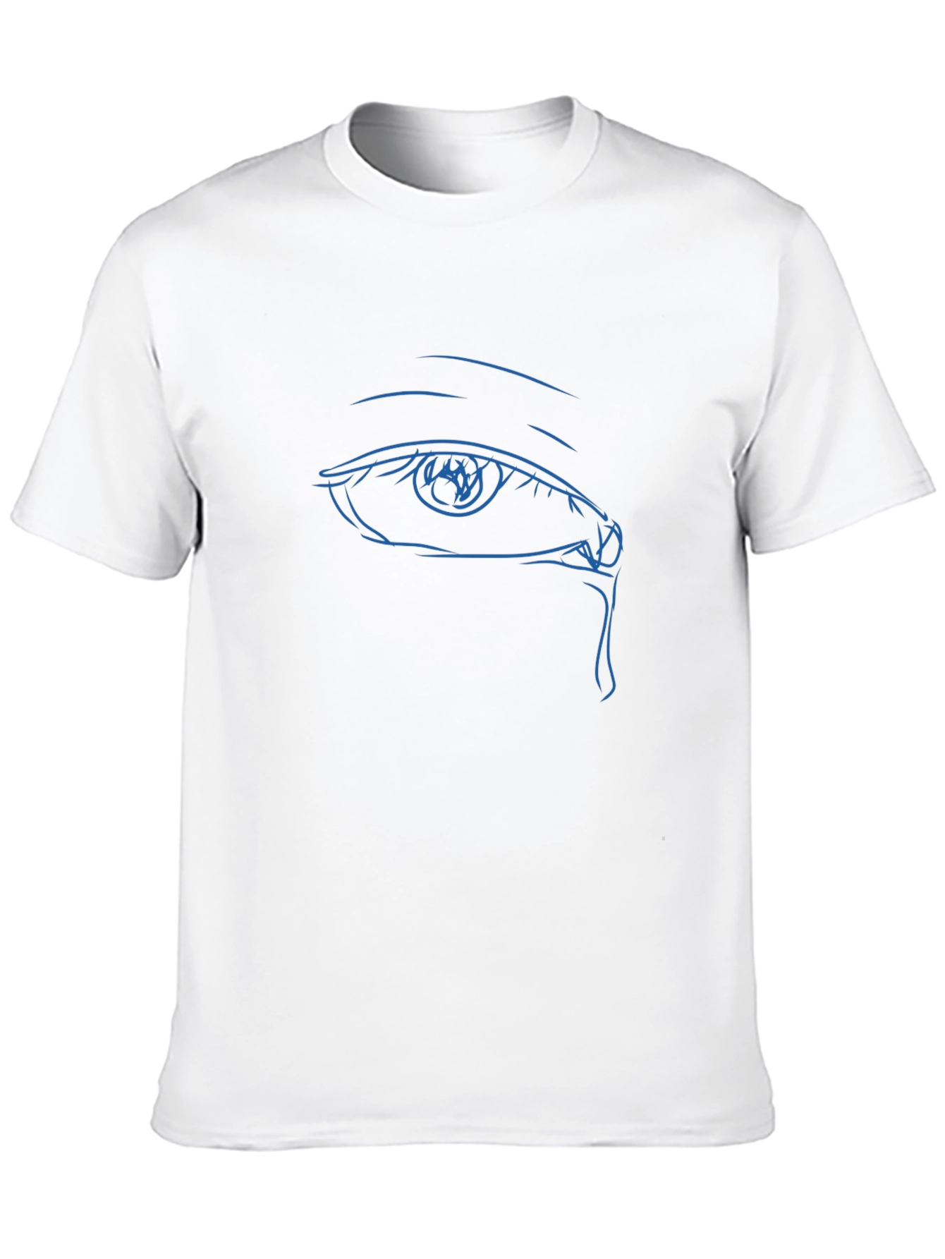 Mens Black T-Shirt with Blue Eye Graphic