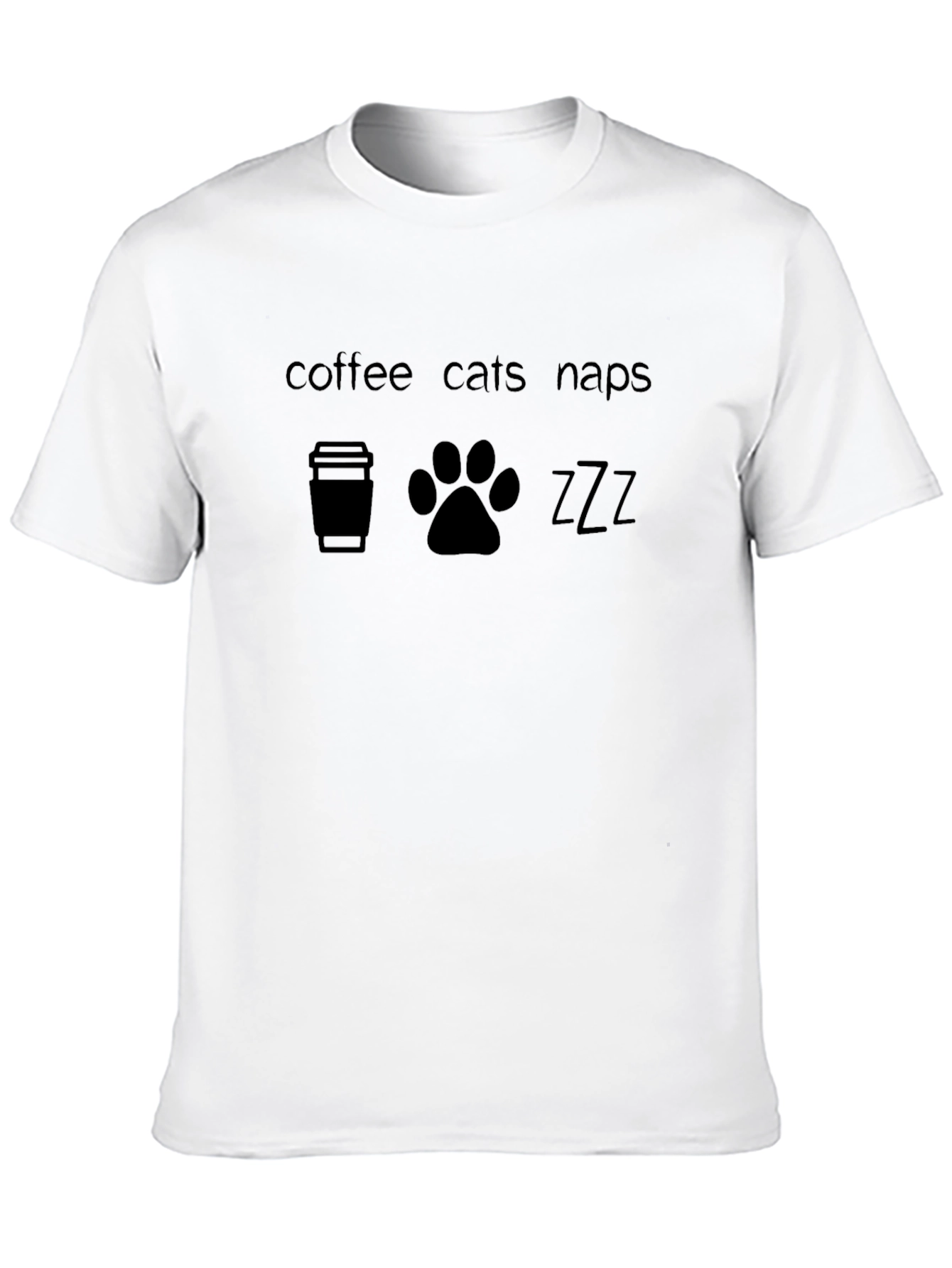Coffee Cats Naps Graphic T-Shirt