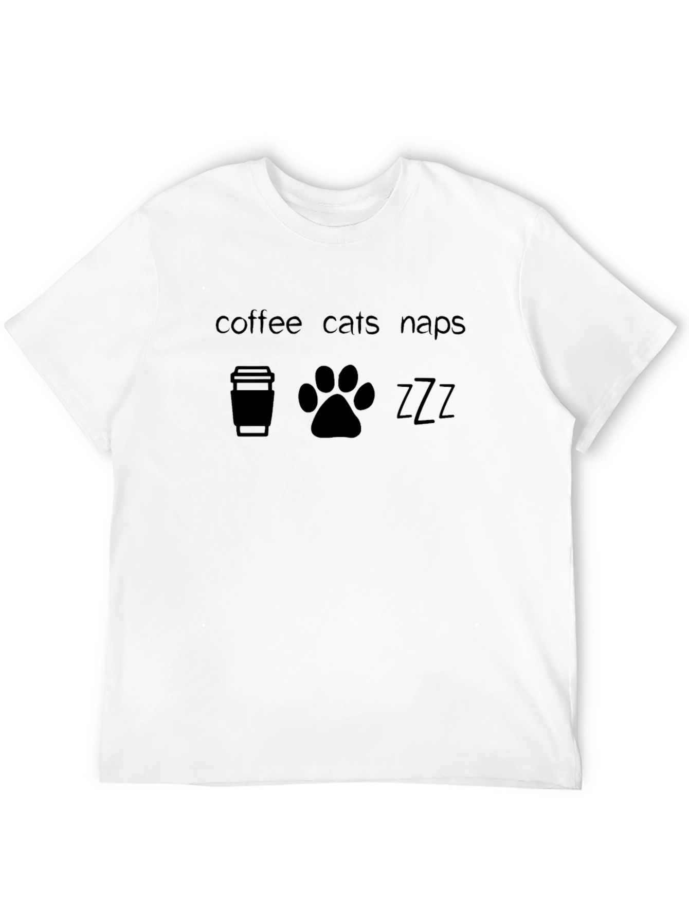 Coffee Cats Naps Graphic T-Shirt
