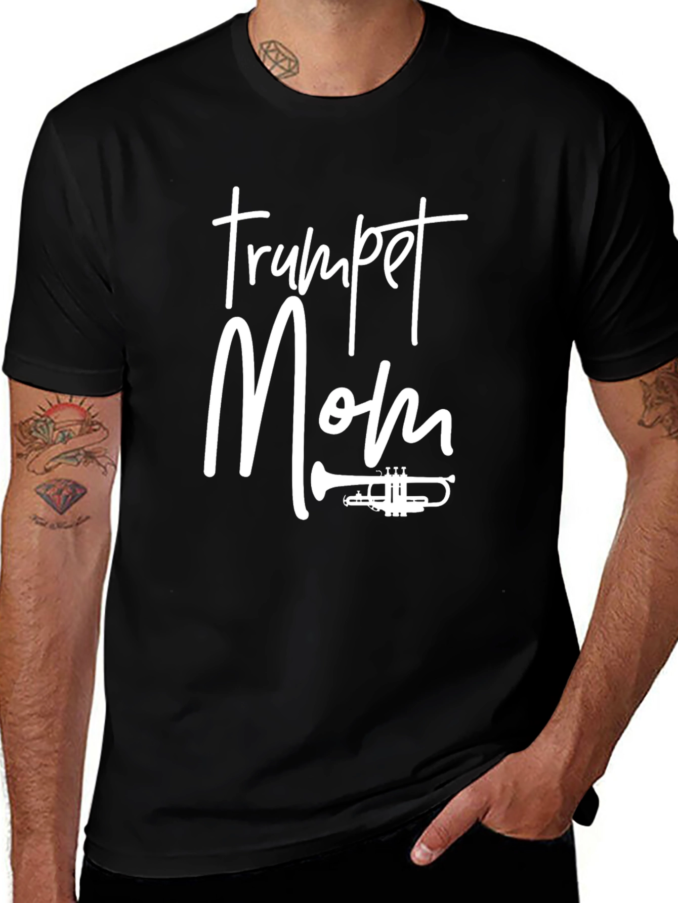 Trumpet Mom Graphic T-Shirt - Musicians Gift