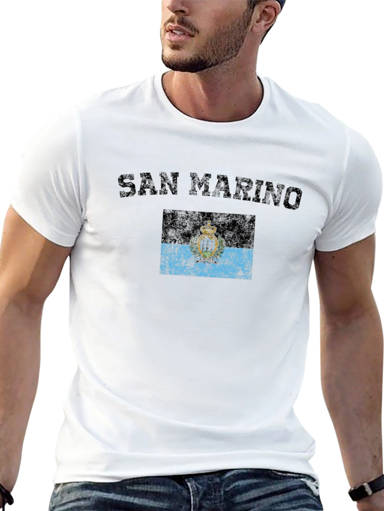 San Marino Flag Graphic T-Shirt
