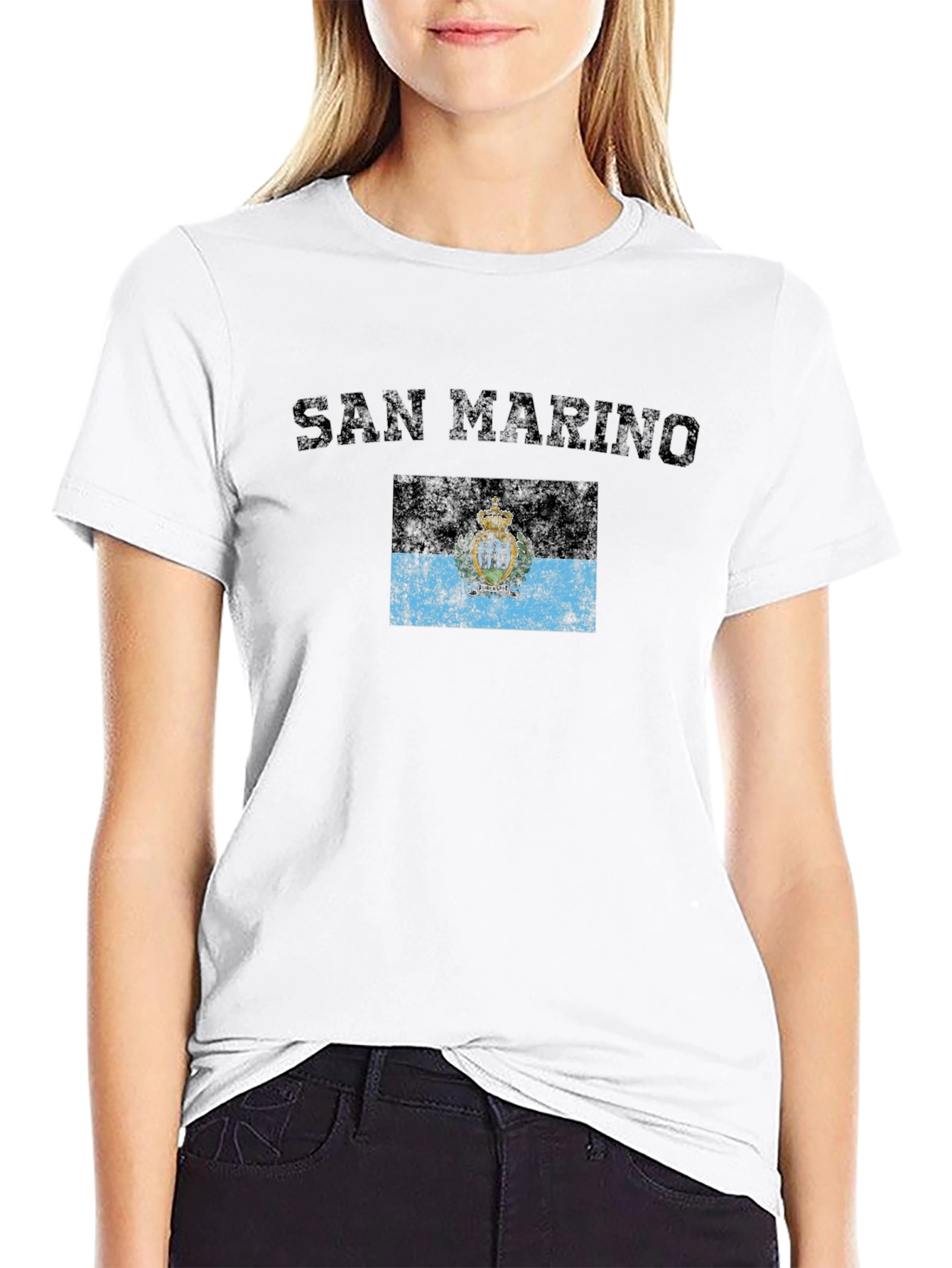 San Marino Flag Graphic T-Shirt