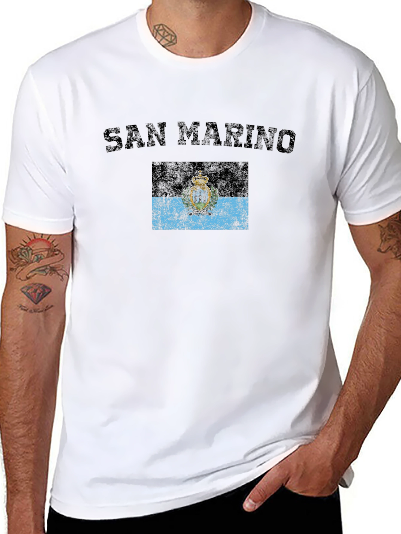 San Marino Flag Graphic T-Shirt
