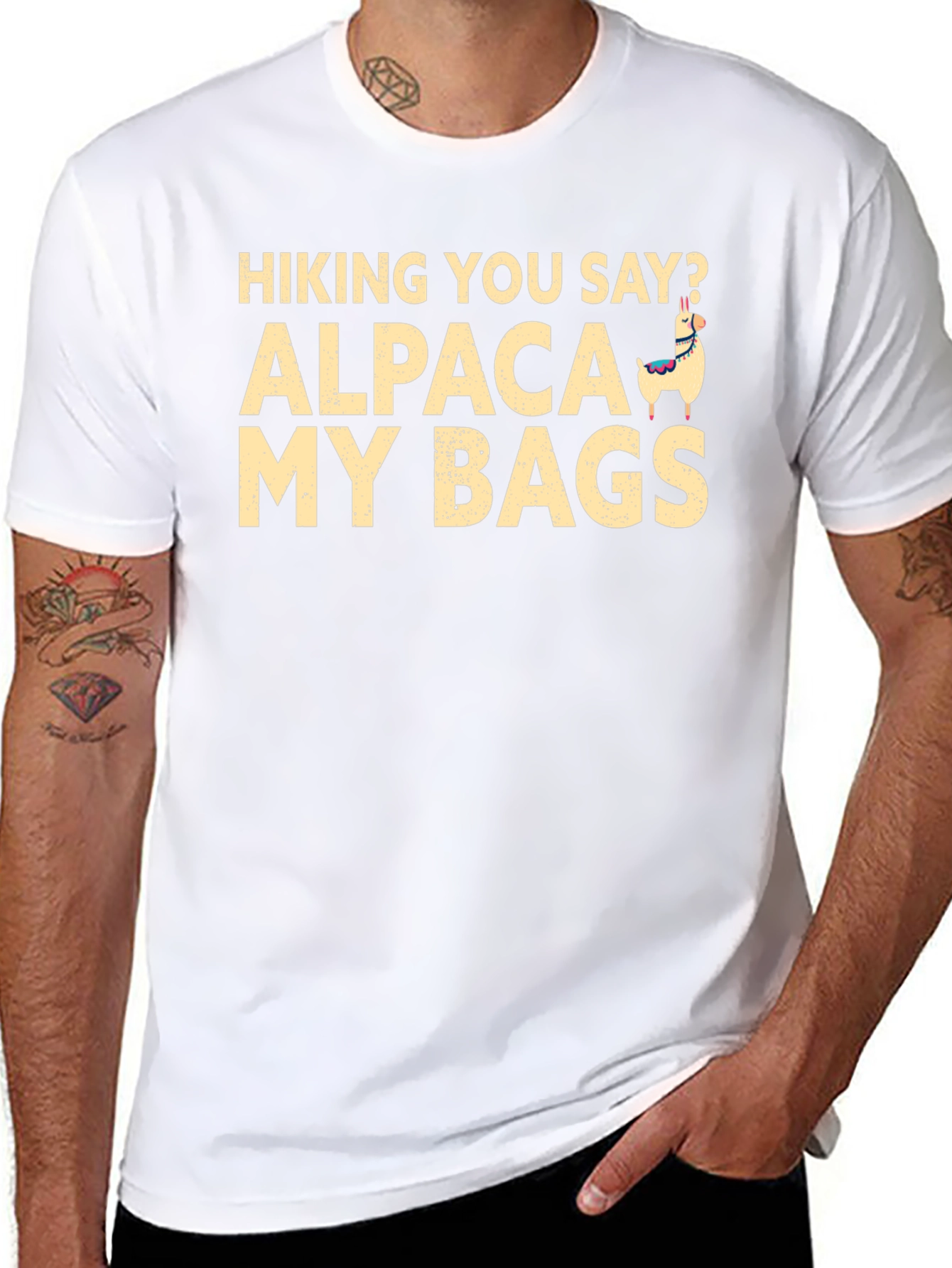 Hiking You Say? Alpaca My Bags T-Shirt
