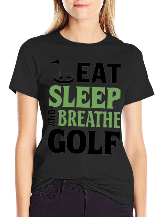 Eat Sleep Breathe Golf Black Graphic Tee