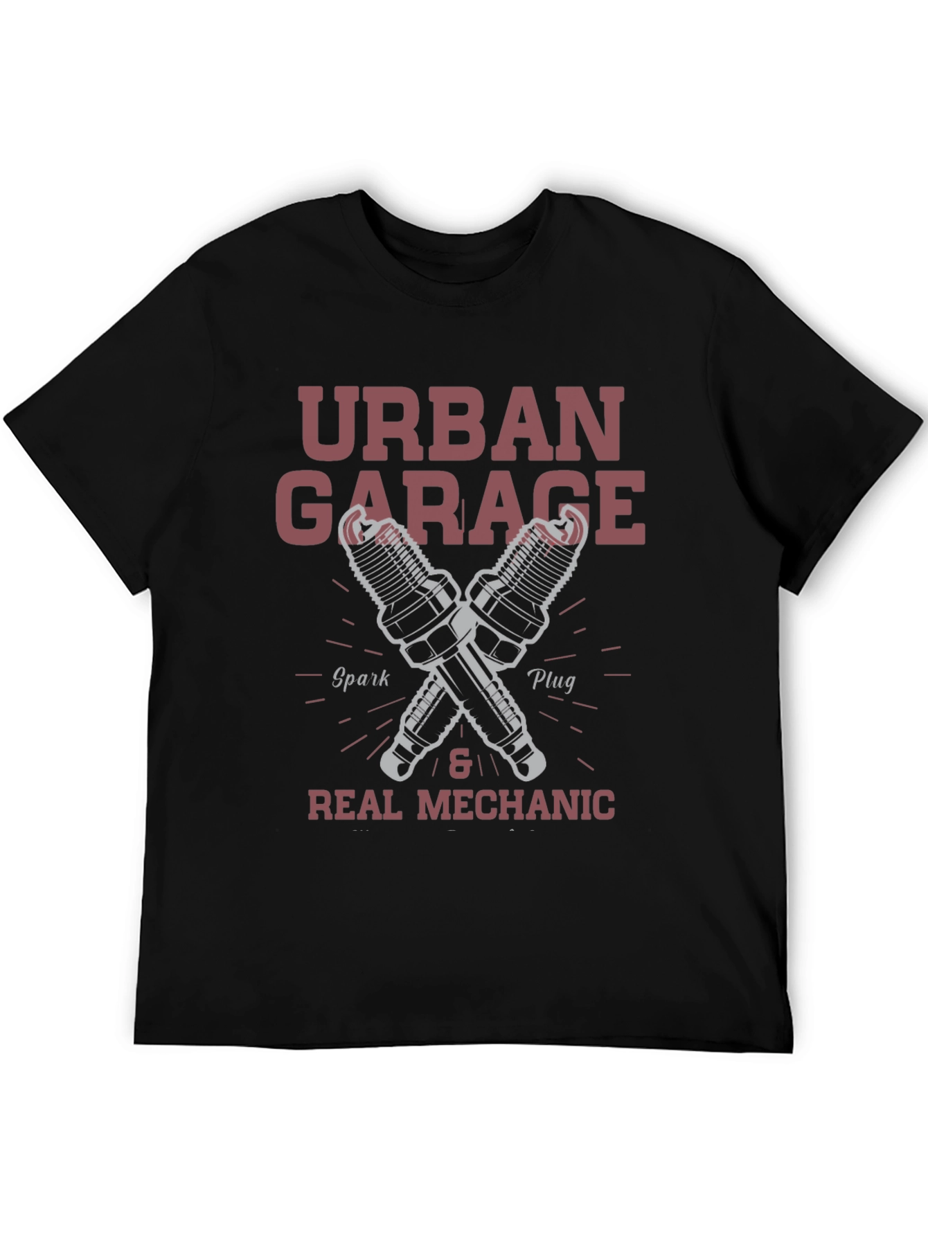 Urban Garage Mechanic T-Shirt - Spark Plug Design