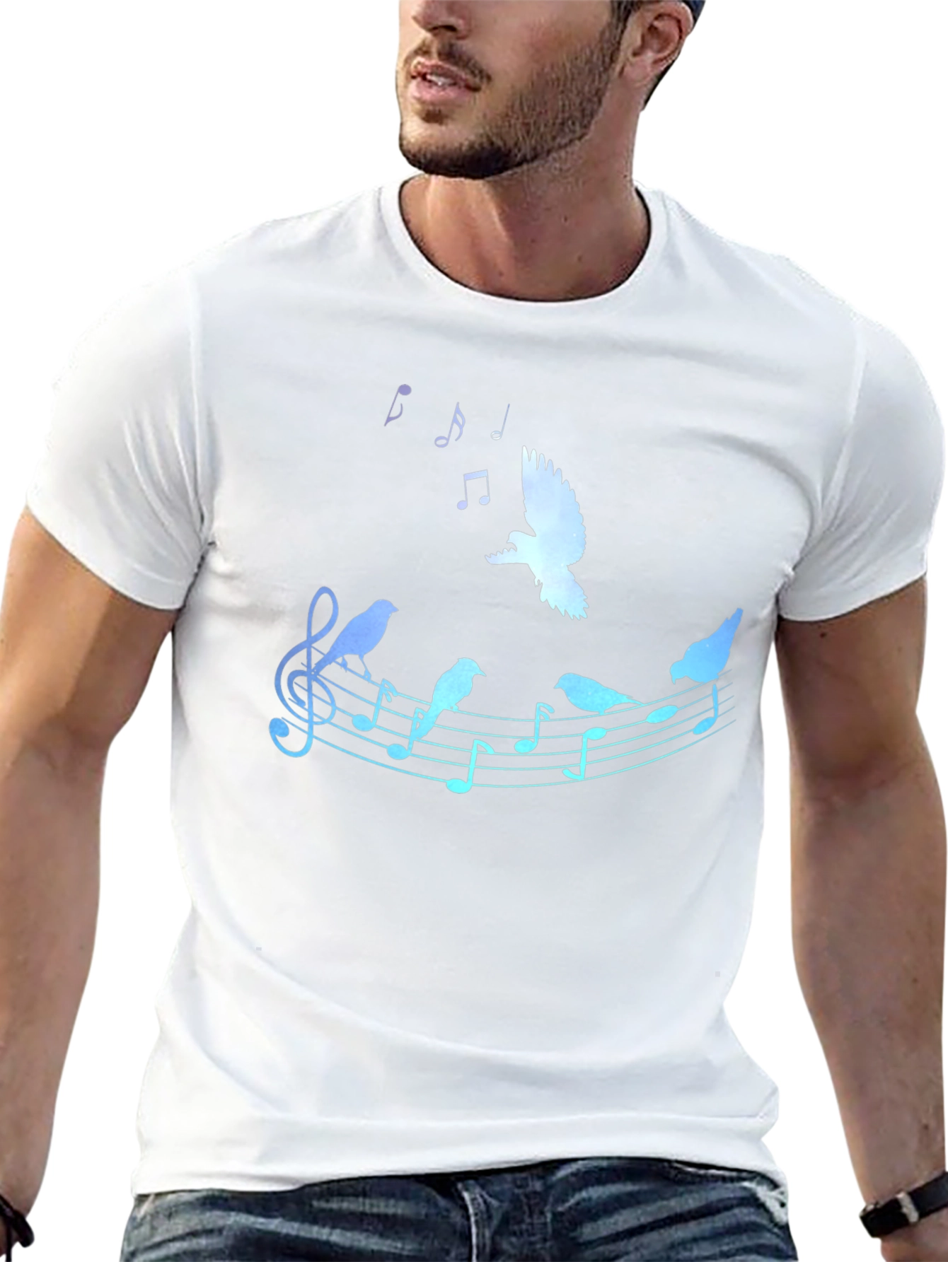 Musical Bird T-Shirt - Black