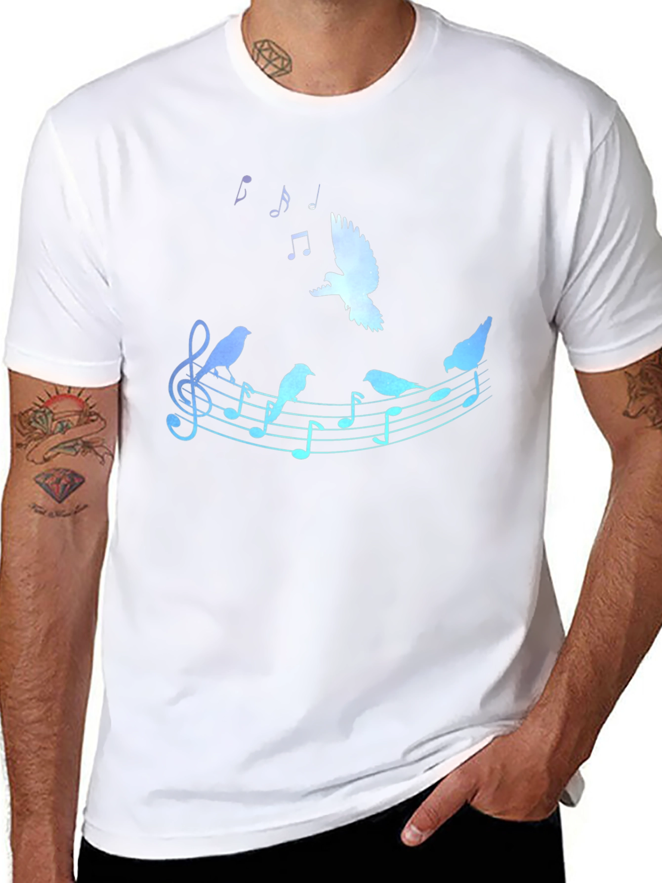 Musical Bird T-Shirt - Black