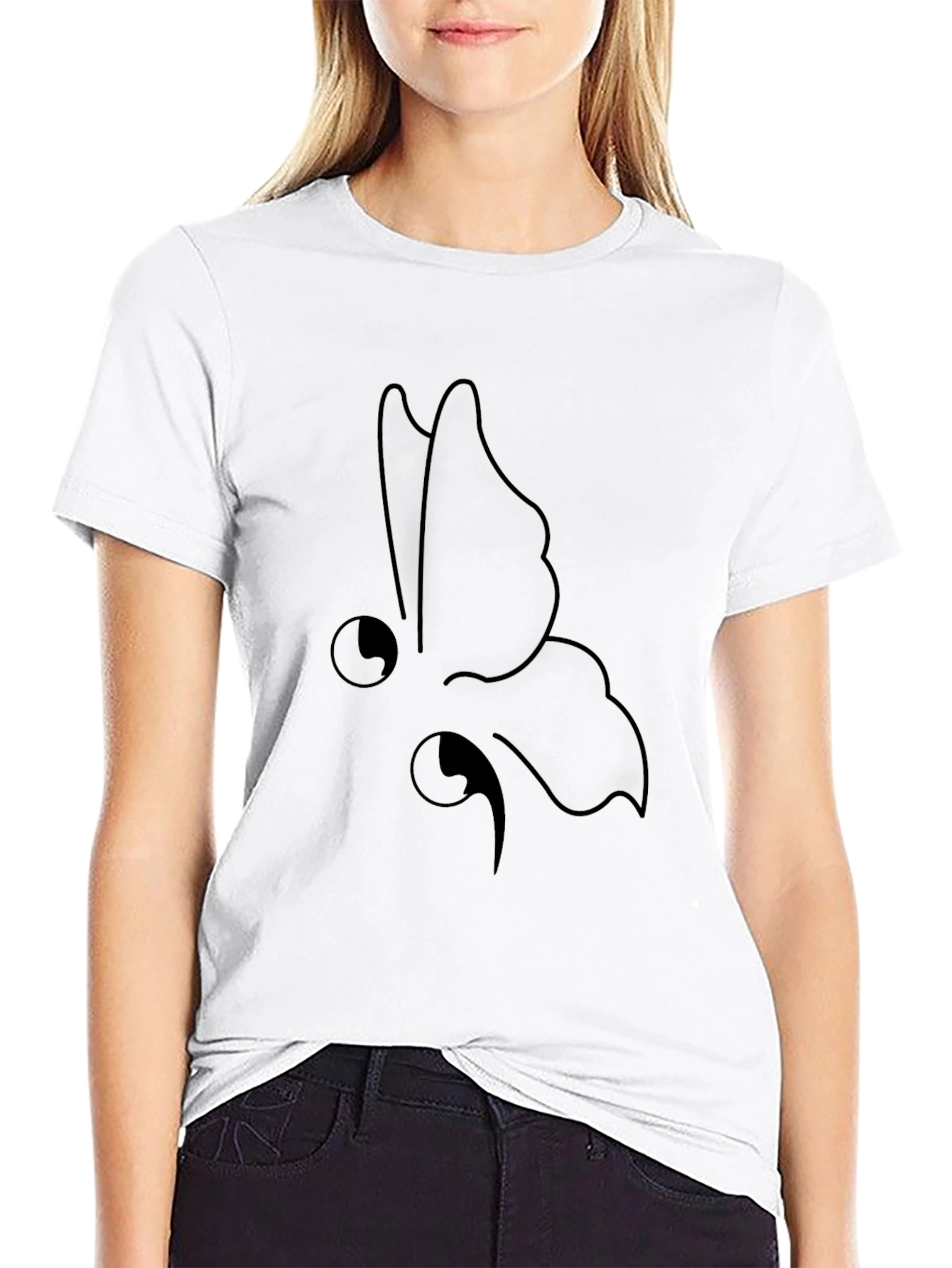 Black Butterfly Graphic Tee - Mens Casual Fit