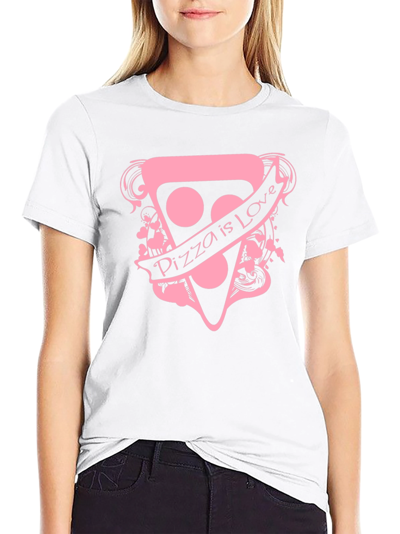 Pizza is Love Graphic Tee - Black