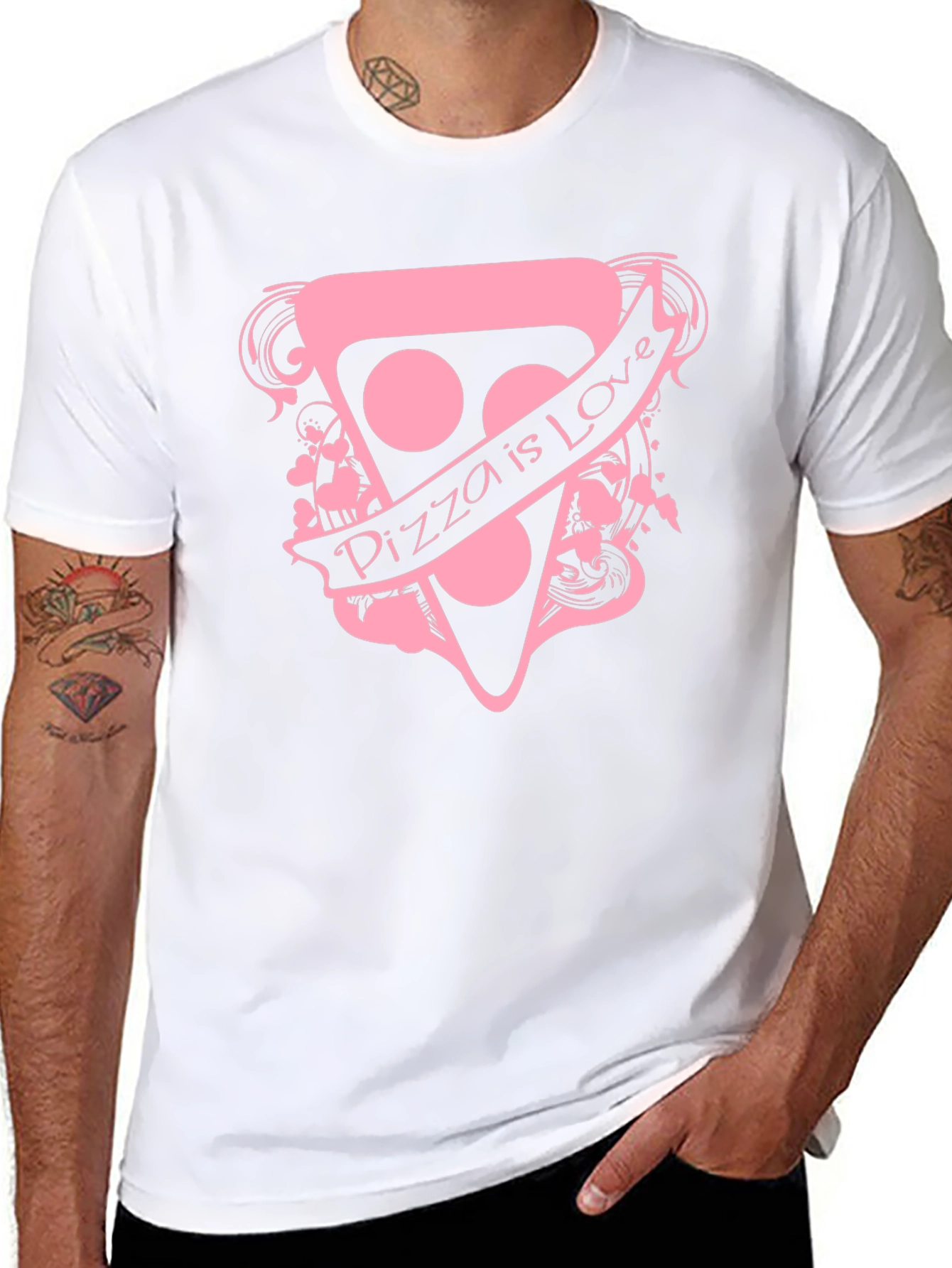 Pizza is Love Graphic Tee - Black