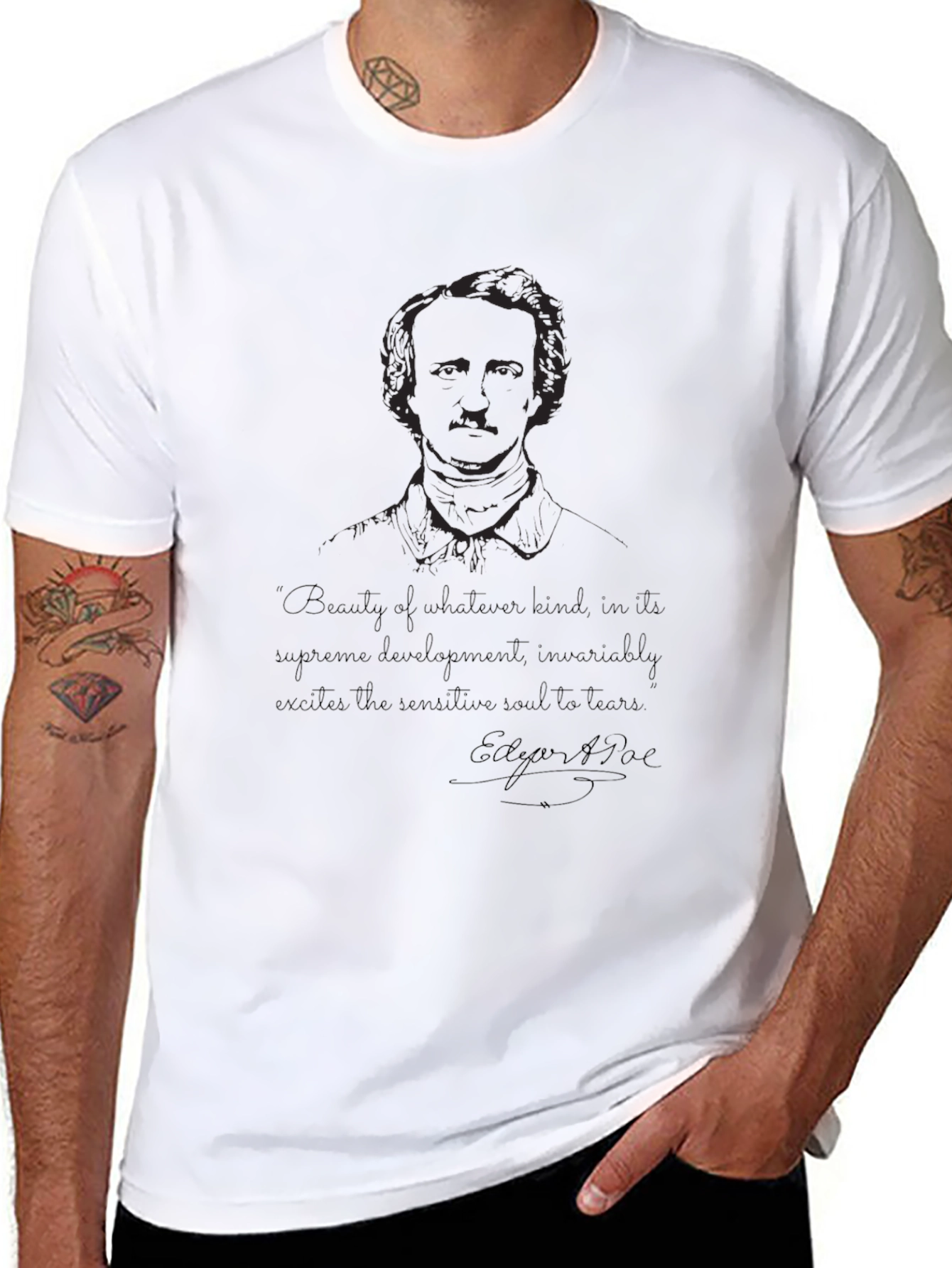 Edgar Allan Poe Graphic T-Shirt - Literary Fashion