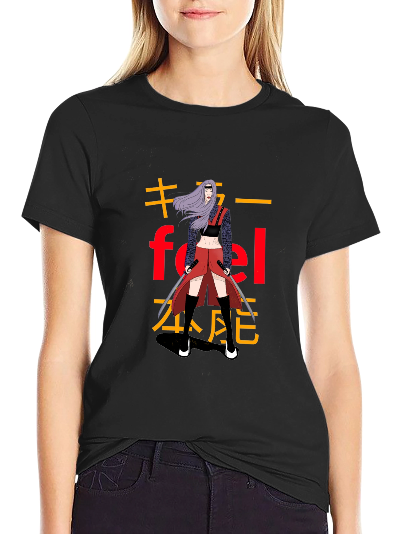 Anime Style Graphic T-Shirt - Feel Design