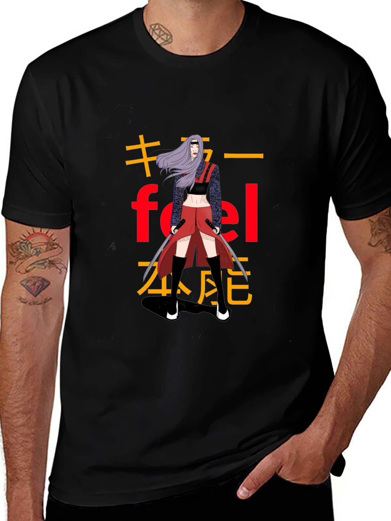 Anime Style Graphic T-Shirt - Feel Design