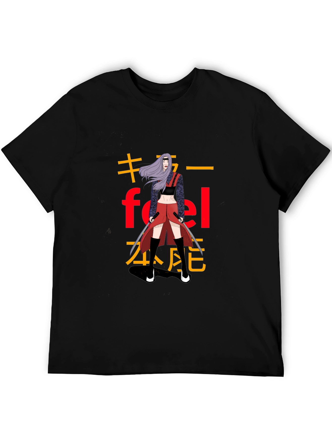Anime Style Graphic T-Shirt - Feel Design