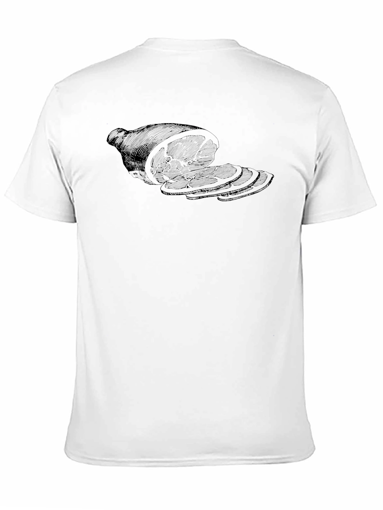 Ham Slice Graphic Black T-Shirt