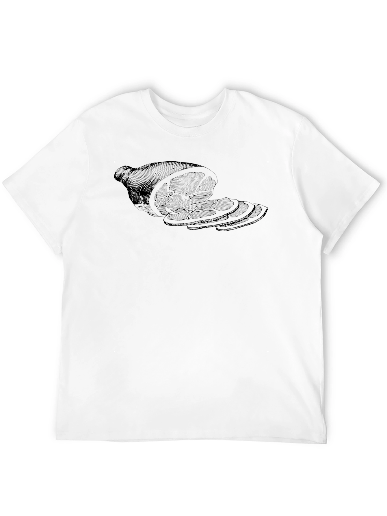 Ham Slice Graphic Black T-Shirt