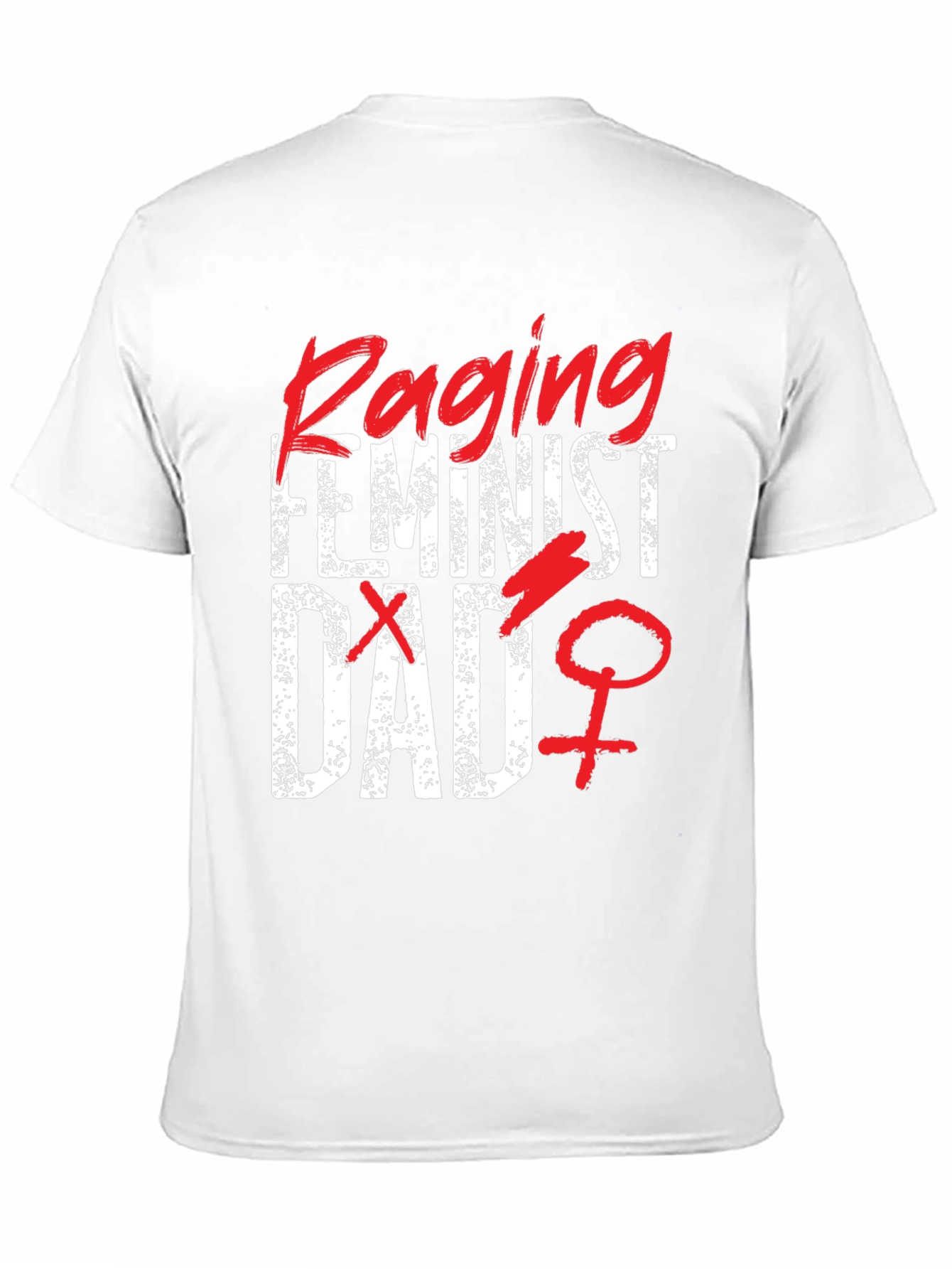 Raging Feminist Dad Graphic T-Shirt - Black Cotton Blend