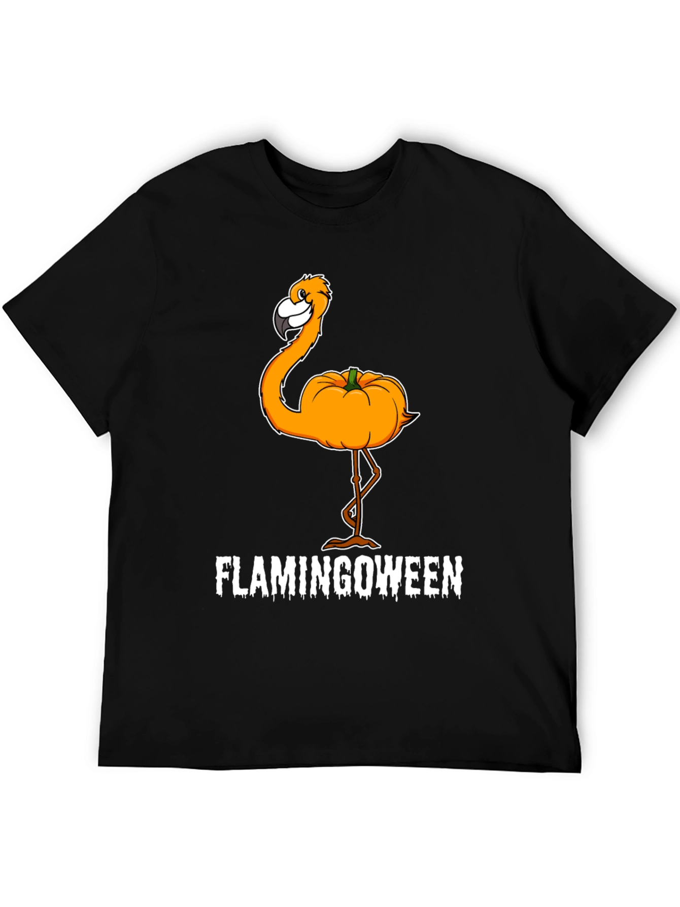 Flamingoween T-Shirt - Halloween Flamingo Pumpkin Tee