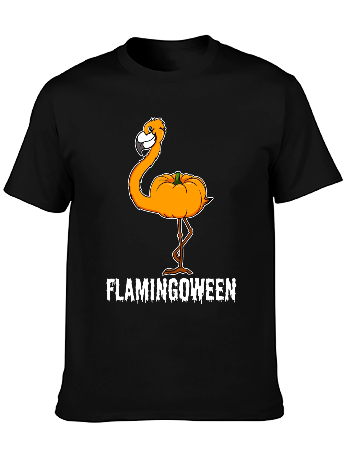 Flamingoween T-Shirt - Halloween Flamingo Pumpkin Tee