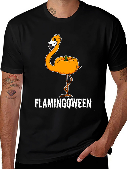 Flamingoween T-Shirt - Halloween Flamingo Pumpkin Tee