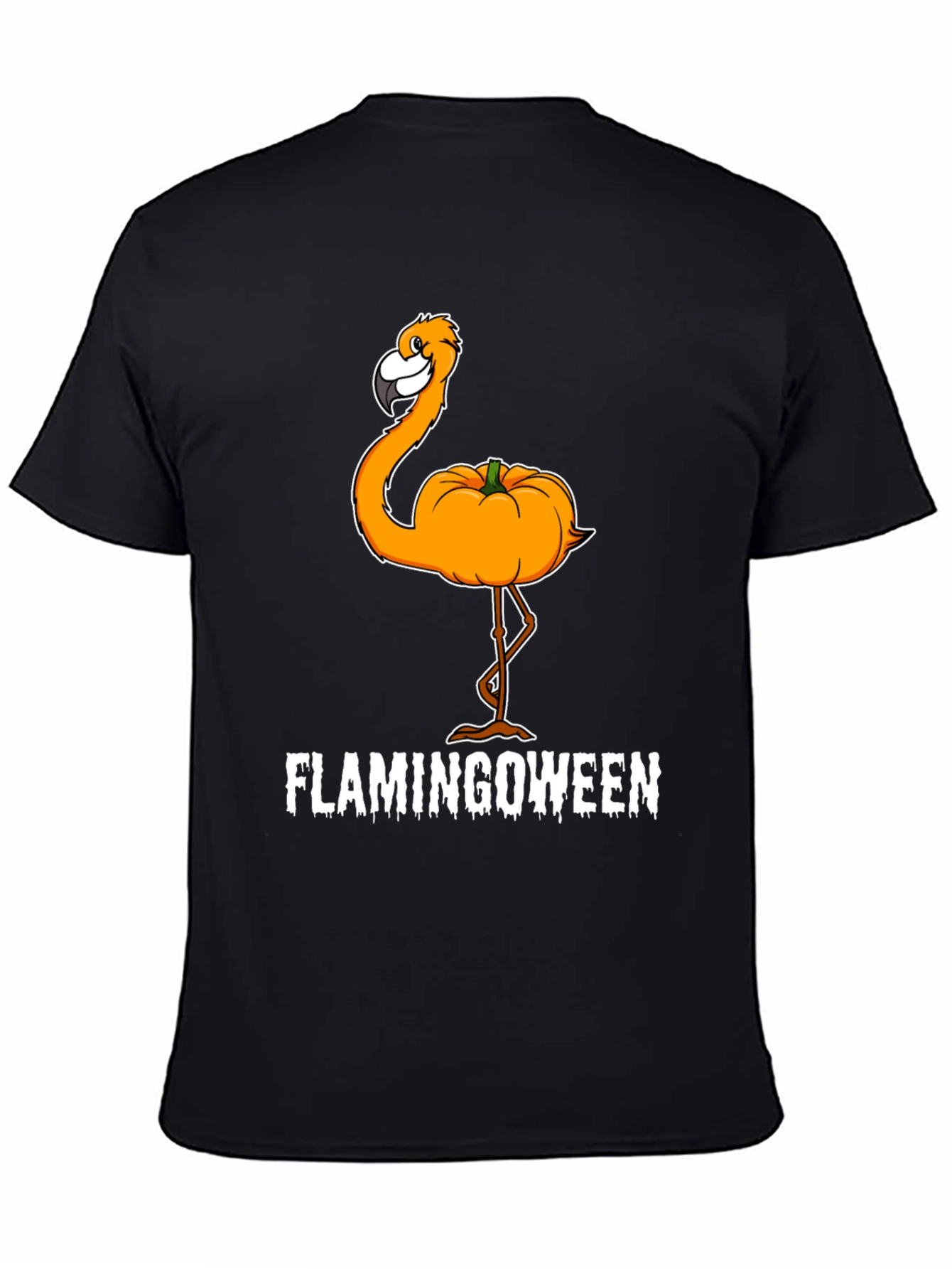 Flamingoween T-Shirt - Halloween Flamingo Pumpkin Tee