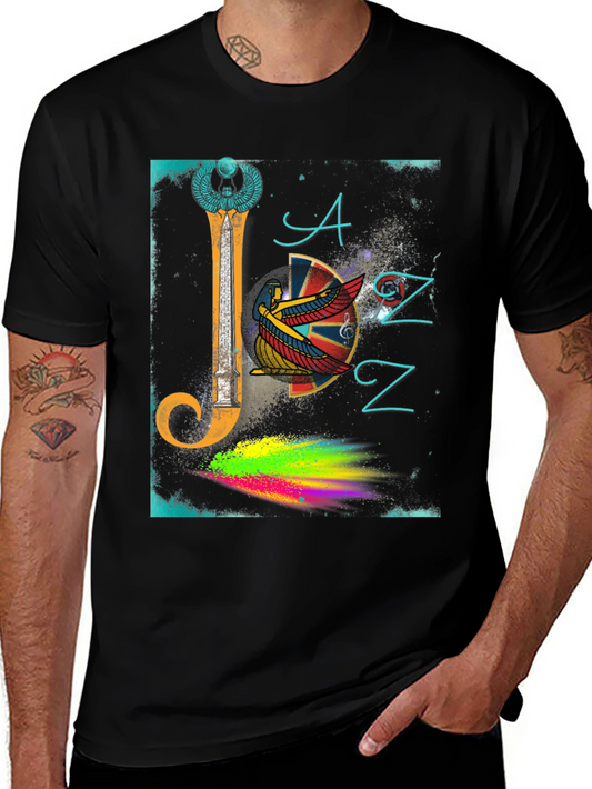 Egyptian Jazz Graphic Tee - Unique Music Lover Shirt