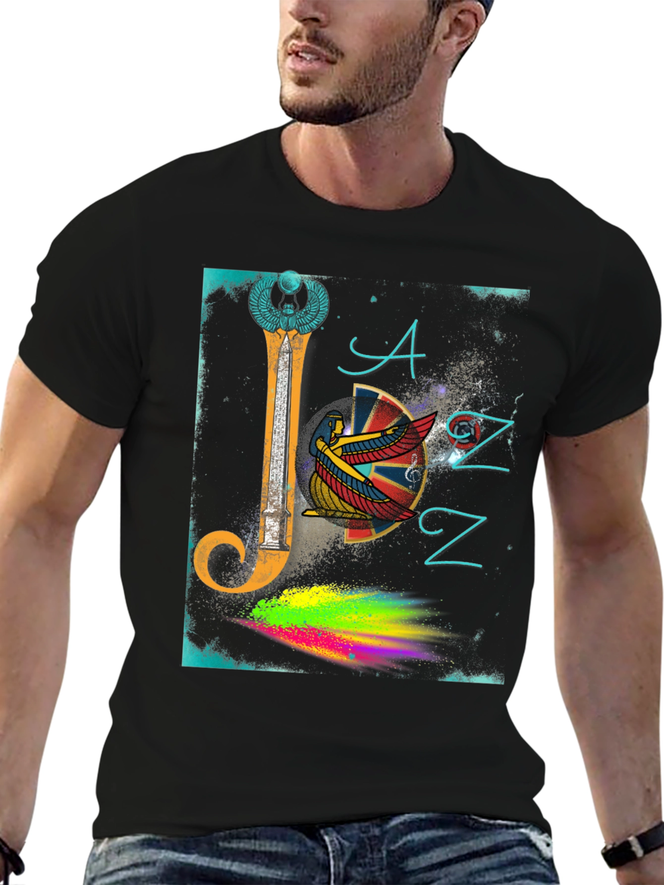 Egyptian Jazz Graphic Tee - Unique Music Lover Shirt