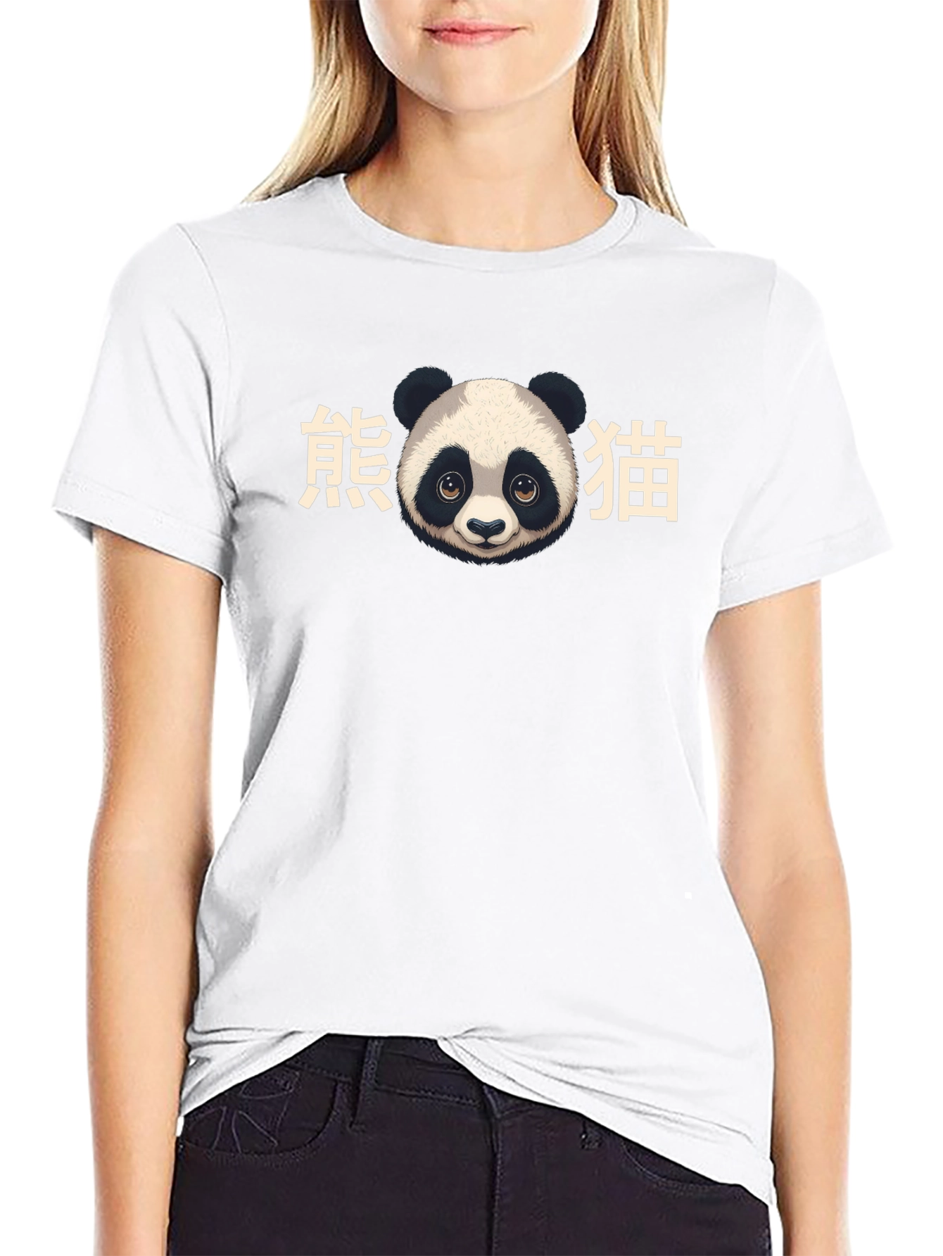 Panda Bear Graphic T-Shirt - Stylish Black Tee