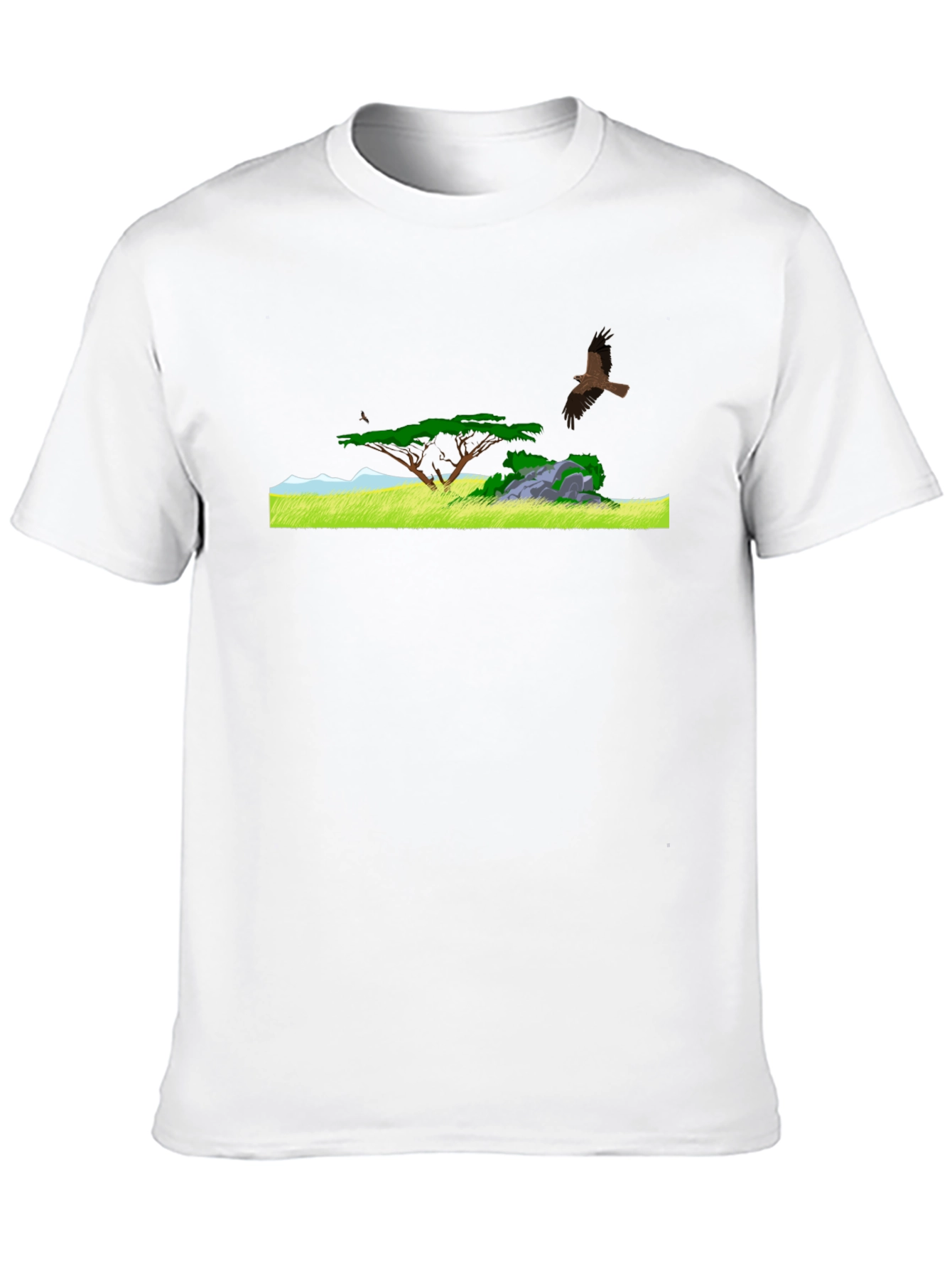 Nature Scene Graphic Tee - Black